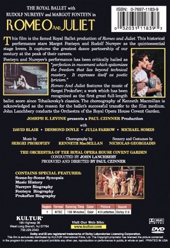 ROMEO & JULIET WITH FONTEYN & NUREYEV (Royal Ballet) DVD 5 Ballet