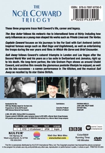 Noel Coward Trilogy: The Boy Actor, Captain Coward, Sail Away DVD 9 Theatre & Film