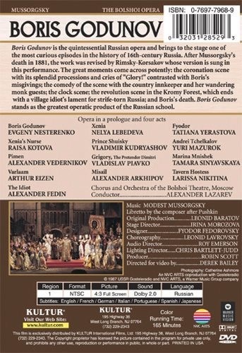 BORIS GODUNOV (Bolshoi Opera) DVD 9 Opera