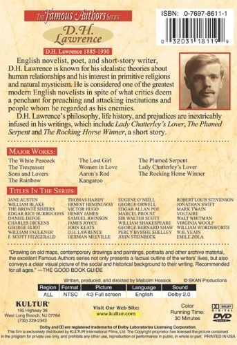 Famous Authors: D. H. Lawrence DVD 5 Literature