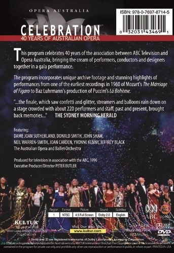Celebration: 40 Years of Australian Opera DVD 5 Opera