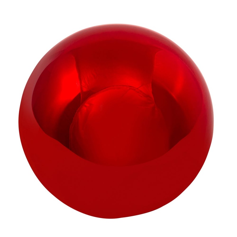 80Mm Glass Shiny Red Ball Ornaments, 4Piece Box