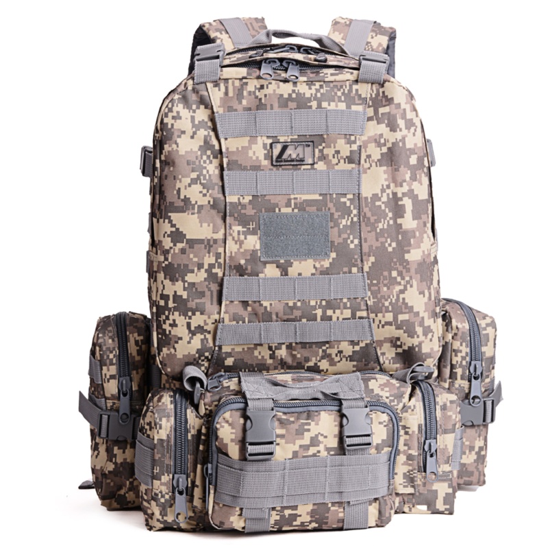 Army Combat 55L Tactical Military 3-In-1 Rucksack | Waterproof Hiking & Climbing Backpack