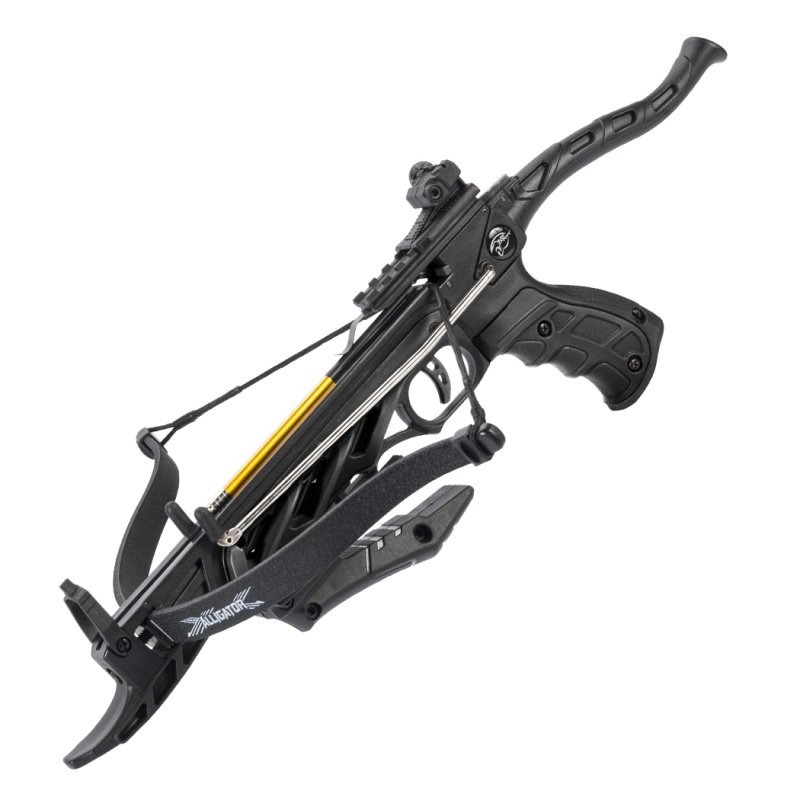 Black Professional Alligator Pistol Crossbow 80 Lbs 185 Fps