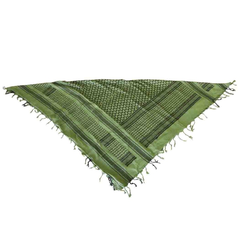 Military Olive & Black Lightweight Shemagh Cotton Arab Tactical Desert Scarf