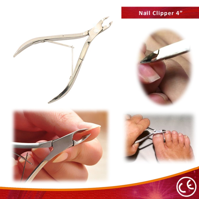 4" Jaw Double-Spring Nickel Cuticle Nipper