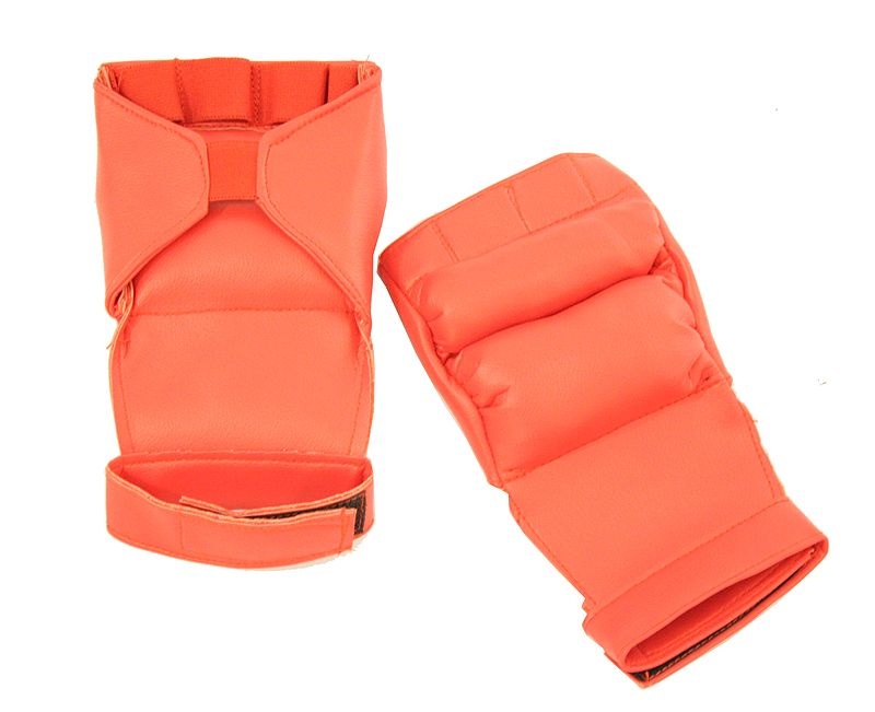 Red Color Half Finger-Mitts Boxing Training Gloves M L Xl Size