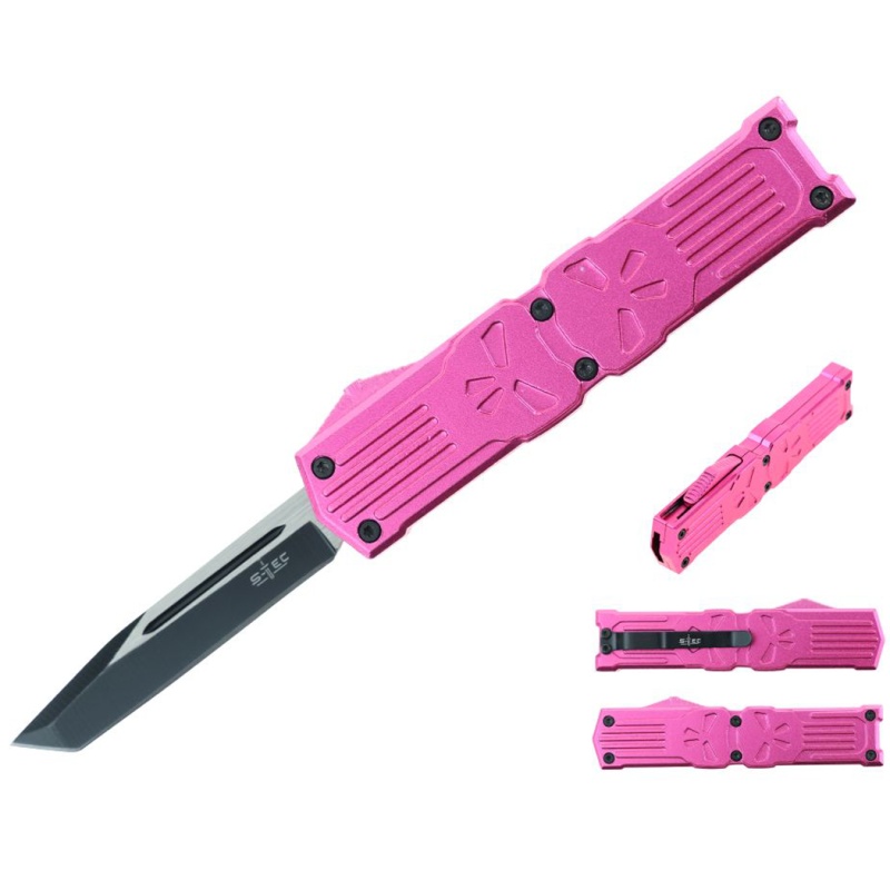 Defender 5.25" Mini Pocket Knife with Pink Handle