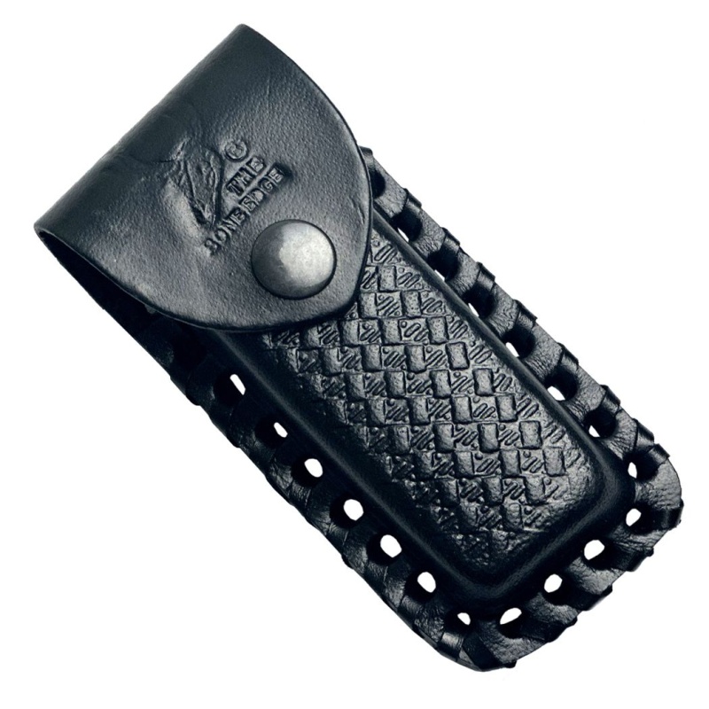Theboneedge Black 4" Leather Sheath For Folding Blade Pocket Knife Belt Loop
