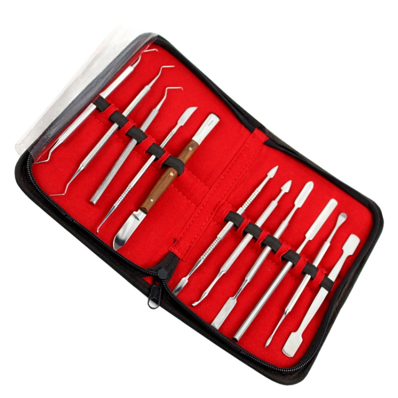Bdeals Dental Instrument Sinus Lift Instruments Set 11Pc Stainless Steel Implant Dental Solid Handle