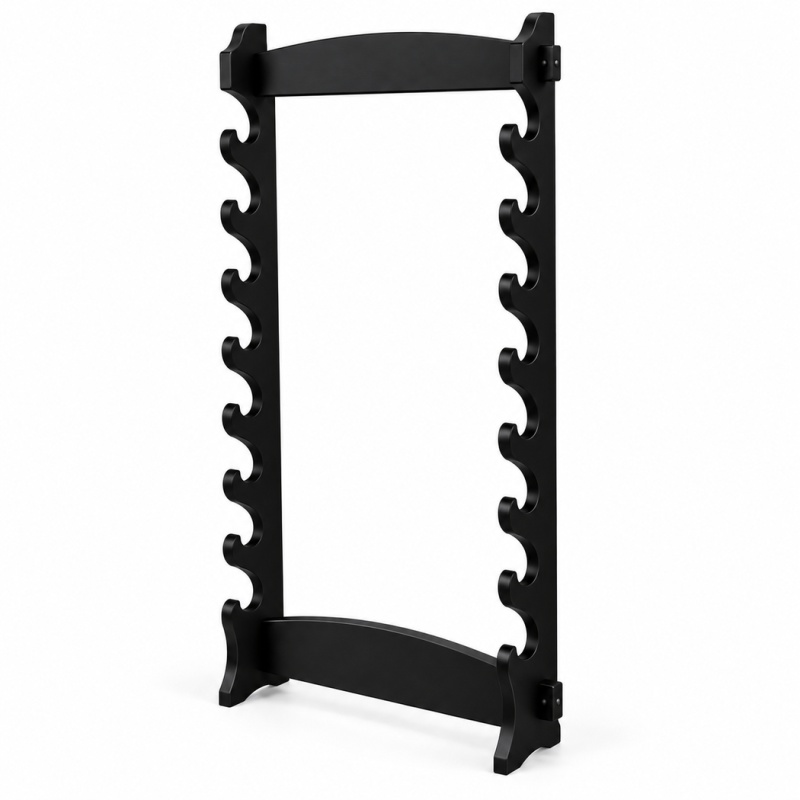 Black 8-Tier Floor Standing Sword Display Rack
