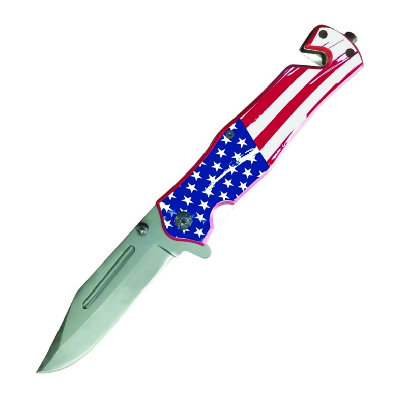 Dispatch 7.6" Us Flag Folding Knife – 3Cr13 Blade