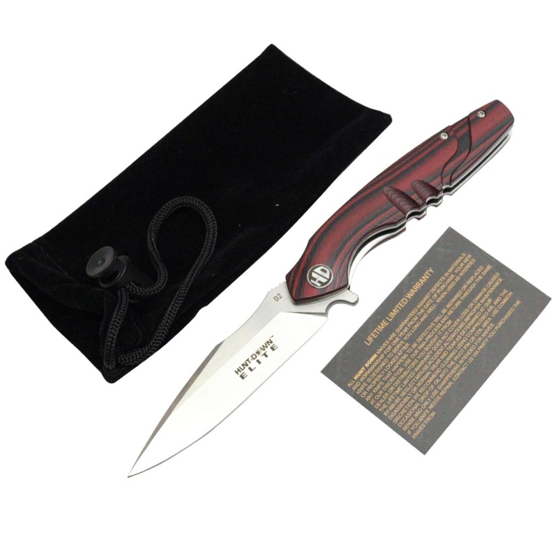 Hunt-Down 8" Folding Knife with D2 Steel Blade