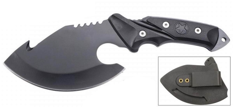 Defender 10" Black Skinner Knife With Sheath