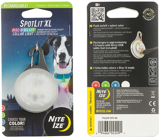 Nite Ize Spotlit Xl Rechargeable Collar Light - Disc-O-Select