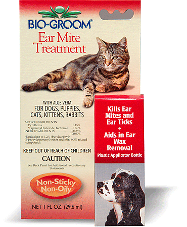 Bio-Groom Ear Mite Treatment 1Oz - Effective Ear Care for Dogs