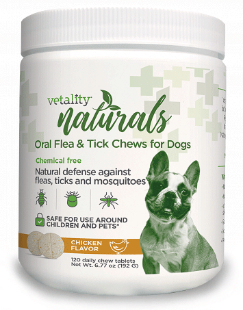Vetality Naturals Oral Flea & Tick Chews for Dogs 120 Ct