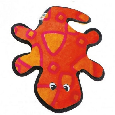 Outward Hound Invincibles Gecko Red/Orange 2Sqk Dog Toy