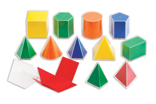 Foam Geometric Solids, Set of 12