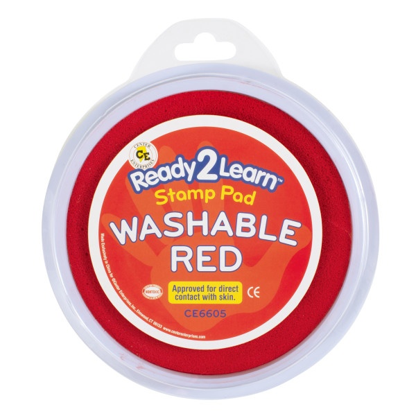 Jumbo Circular Washable Stamp Pad - Red