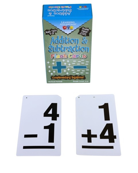 Double-Value Vertical Flash Cards - Add & Sub
