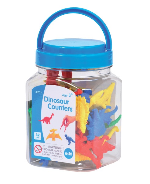 Dinosaur Counters - Mini Jar - Set Of 32