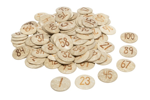 Coconut Numbers - Large - 1-100 - Set Of 100