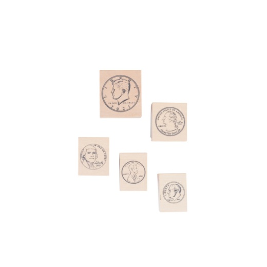 Coin Stamps - Heads - Set Of 5