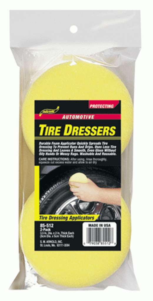 Foam Tire Dressing Applicators, 2-Pack - Easy and Mess-Free Tire Care