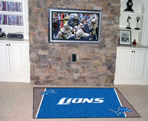 Detroit Lions Rug 5X8 60"X92" - Officially Licensed NFL Team Rug