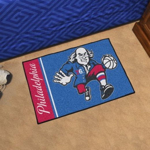 NBA Philadelphia 76ers Uniform Inspired Starter Rug 19"X30"