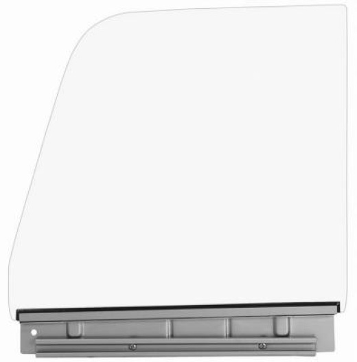 Door Window Glass Assembly with Lower Glass Channel and Clear Glass (Left/Driver Side) for 1960-63 Chevy & GMC Truck