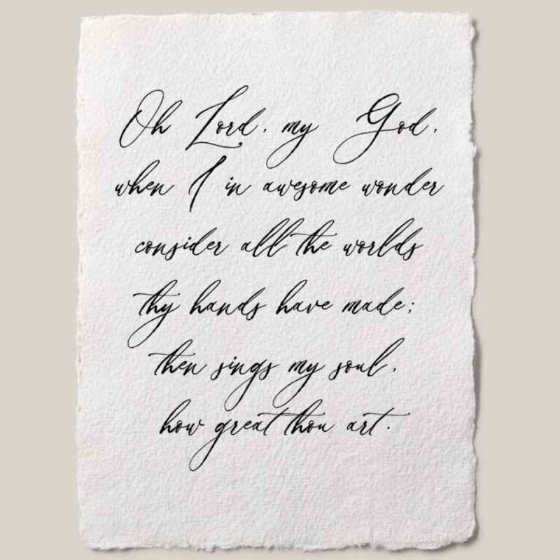 Hymn Prints-How Great Thou Art, Style: It Is Well With My Soul