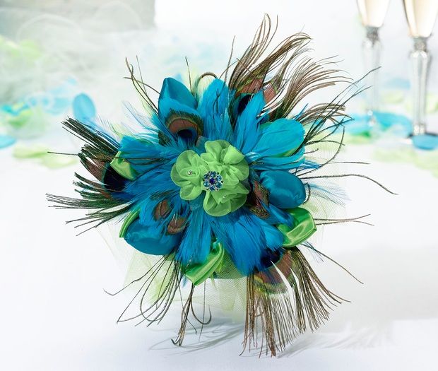 Peacock Wedding Bouquet