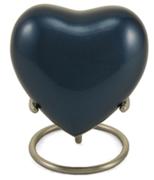 Trinity Moonlight Blue Cremation Keepsake Heart