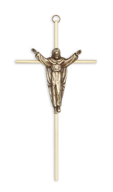 Crucifix-10 - 10" Interior Crucifix Cross with Antique Bronze Finish