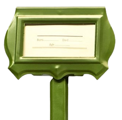 W.F. Norman #100 Crown Straight Aluminum Grave Markers