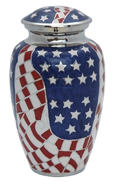 Old Glory Weathered American Flag Urn