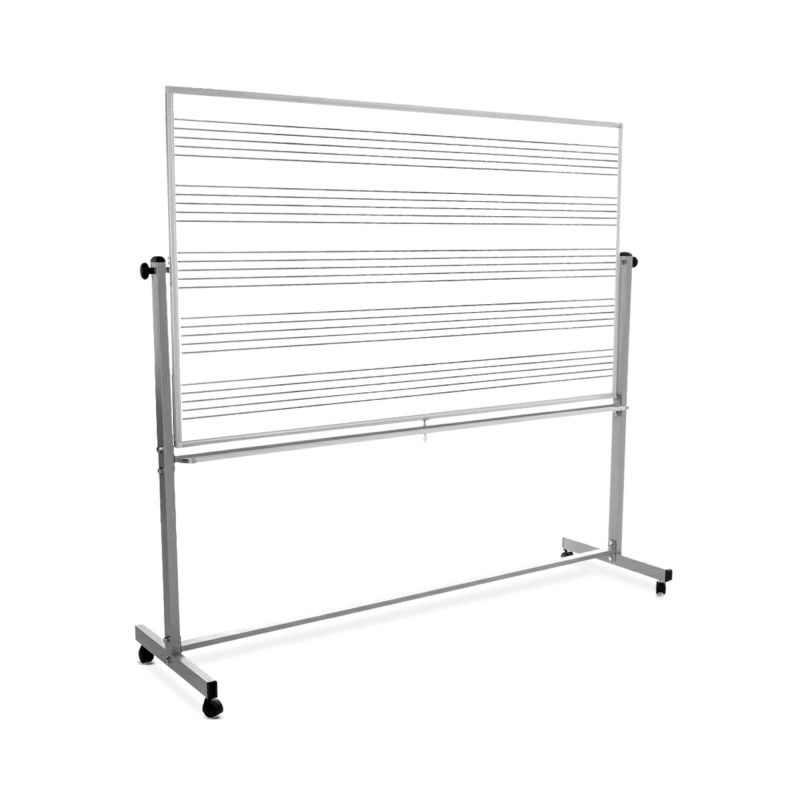 72"W X 48"H Mobile Double Sided Music Whiteboard
