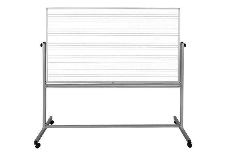 72"W X 48"H Mobile Music Whiteboard / Whiteboard