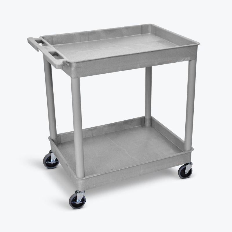Large Tub Cart Two Shelves for Efficient Storage and Organization