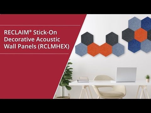 Reclaim® Stick-On Decorative Acoustic Panels - Midnight Blue 6-Pack