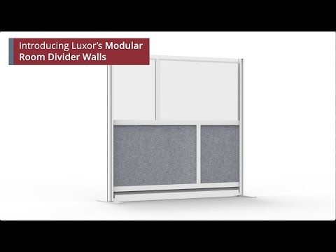 Modular Room Divider Wall System - 53" X 48" Starter Wall - Silver Frame