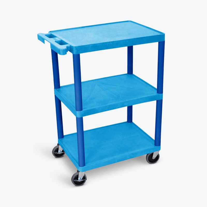 Flat Shelf Cart - Three Shelves
