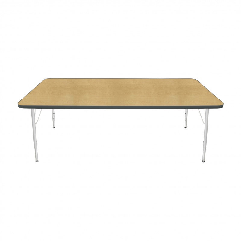 36" X 72' Rectangle Table - Top Color: Maple, Edge Color: Graphite