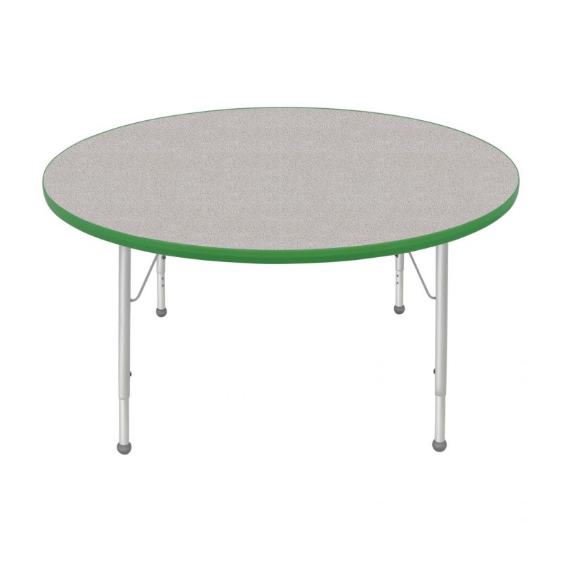 48" Round Table - Top Color: Gray Nebula, Edge Color: Dustin Green