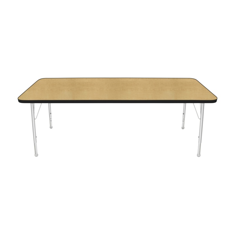 30" X 72" Rectangle Table - Top Color: Maple, Edge Color: Black