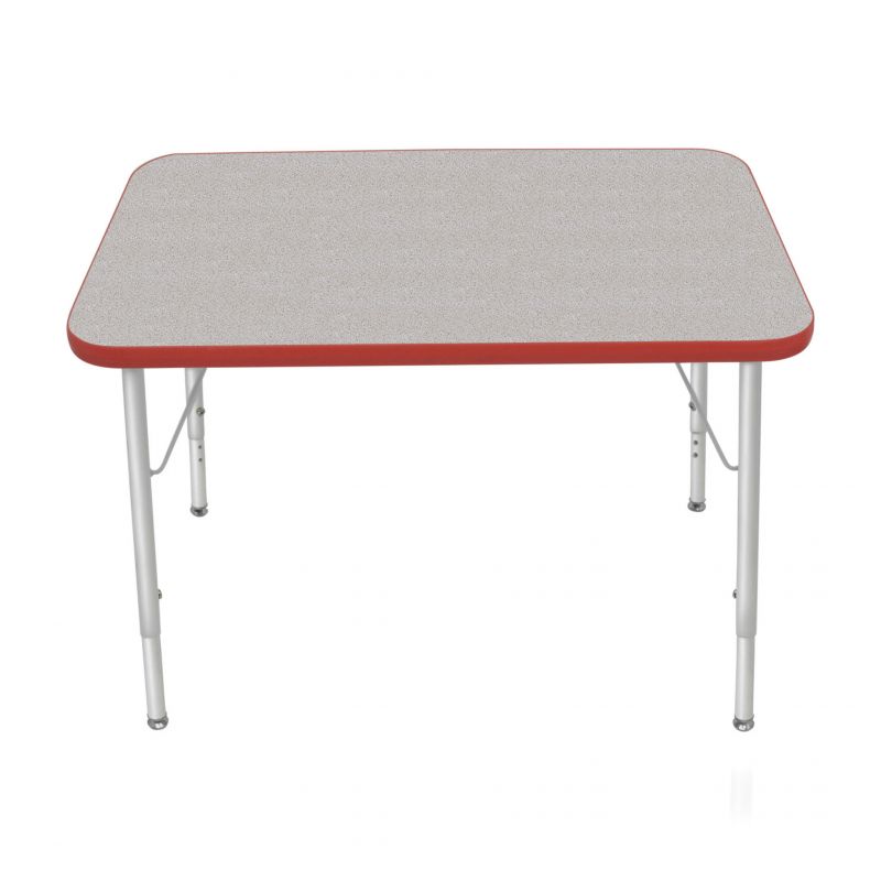 24" X 36" Rectangle Table - Top Color: Gray Nebula, Edge Color: Red