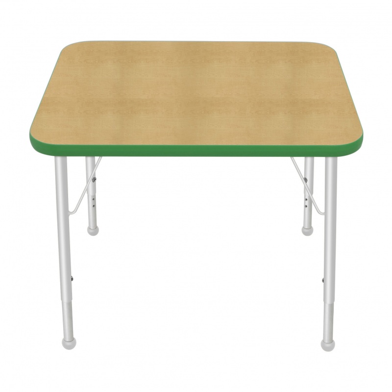 24" X 30" Rectangle Table - Top Color: Maple, Edge Color: Dustin Green