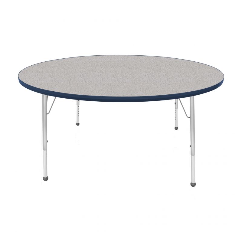 60" Round Table - Top Color: Gray Nebula, Edge Color: Navy